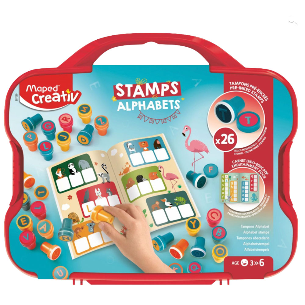 Self-Inking Letter Stamps in Carrying Case