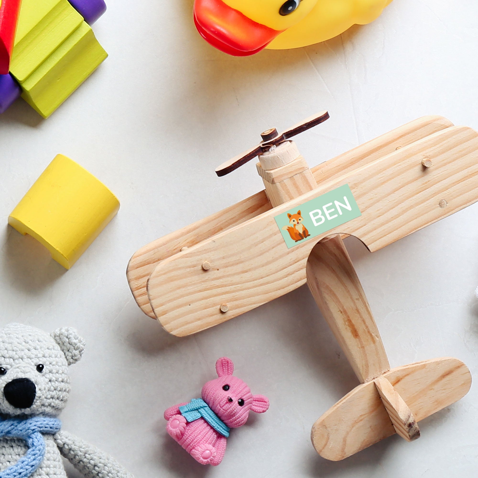 Kleine Namensaufkleber 2-zeilig für Kinder (30 Stück 30x13 mm) - kinder-druckerei.de