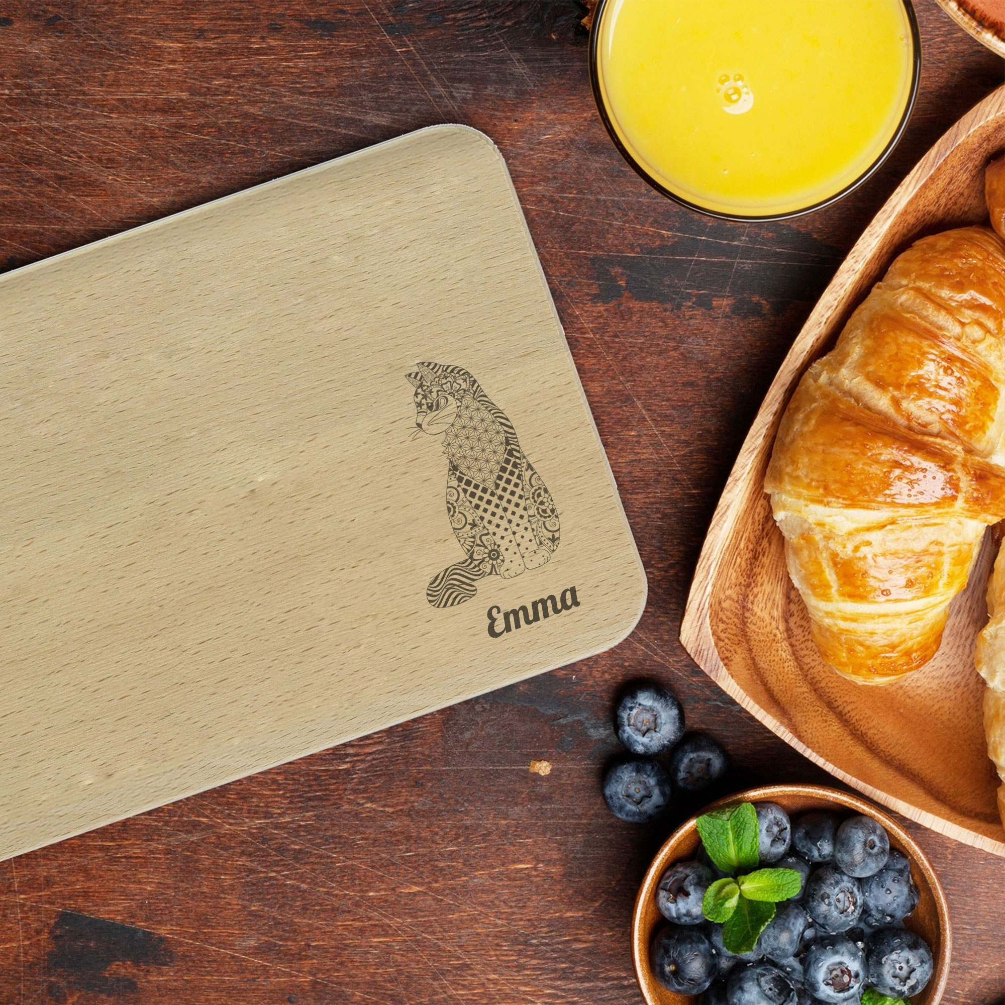 Frühstücksbrettchen mit Gravur – personalisierbar mit Text, Logo oder Foto - kinder-druckerei.de