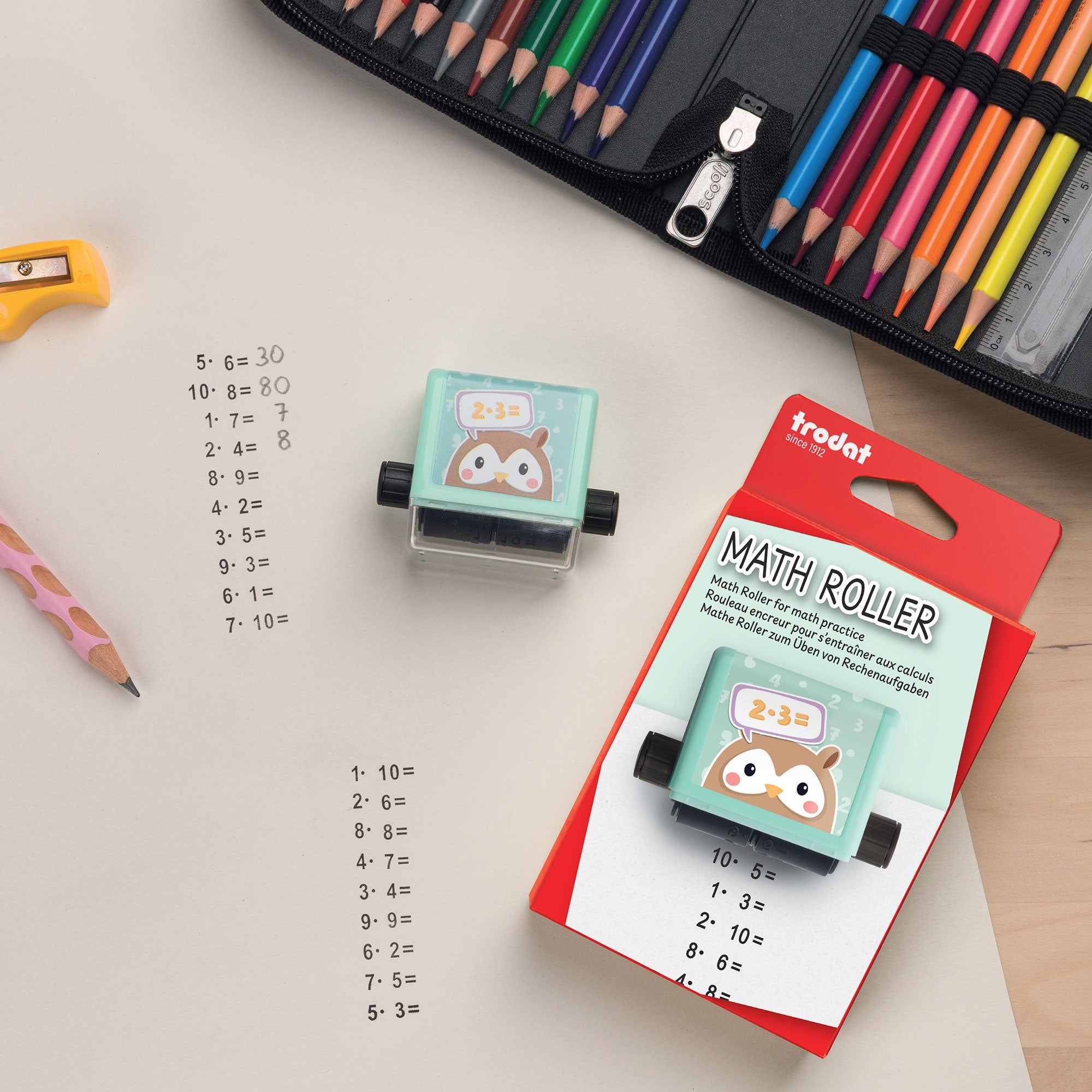 Trodat Little Dots Rechenrally™ Rouleau encreur Multiplication Calcul