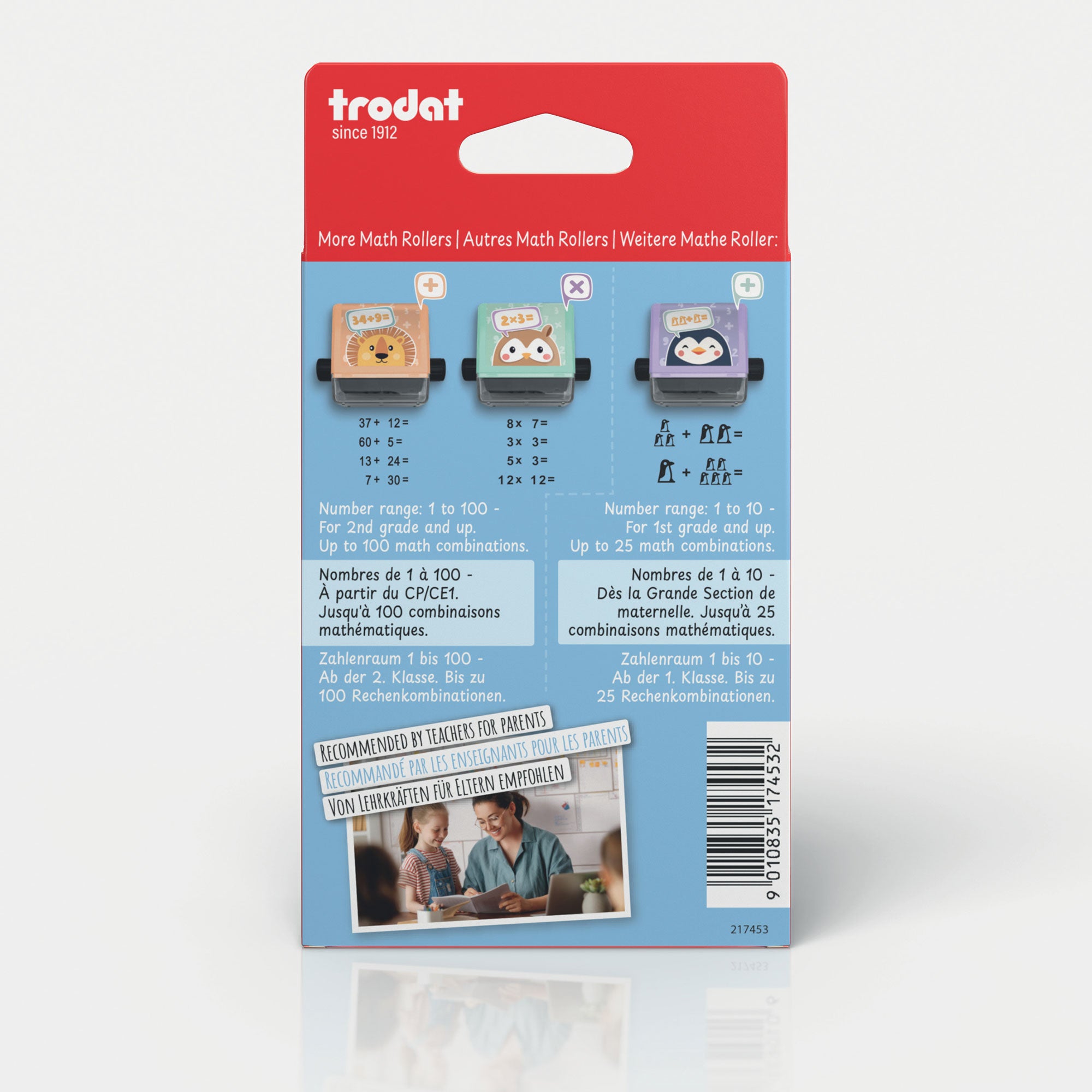 Trodat Little Dots Rechenrally™ Rouleau encreur Multiplication Calcul