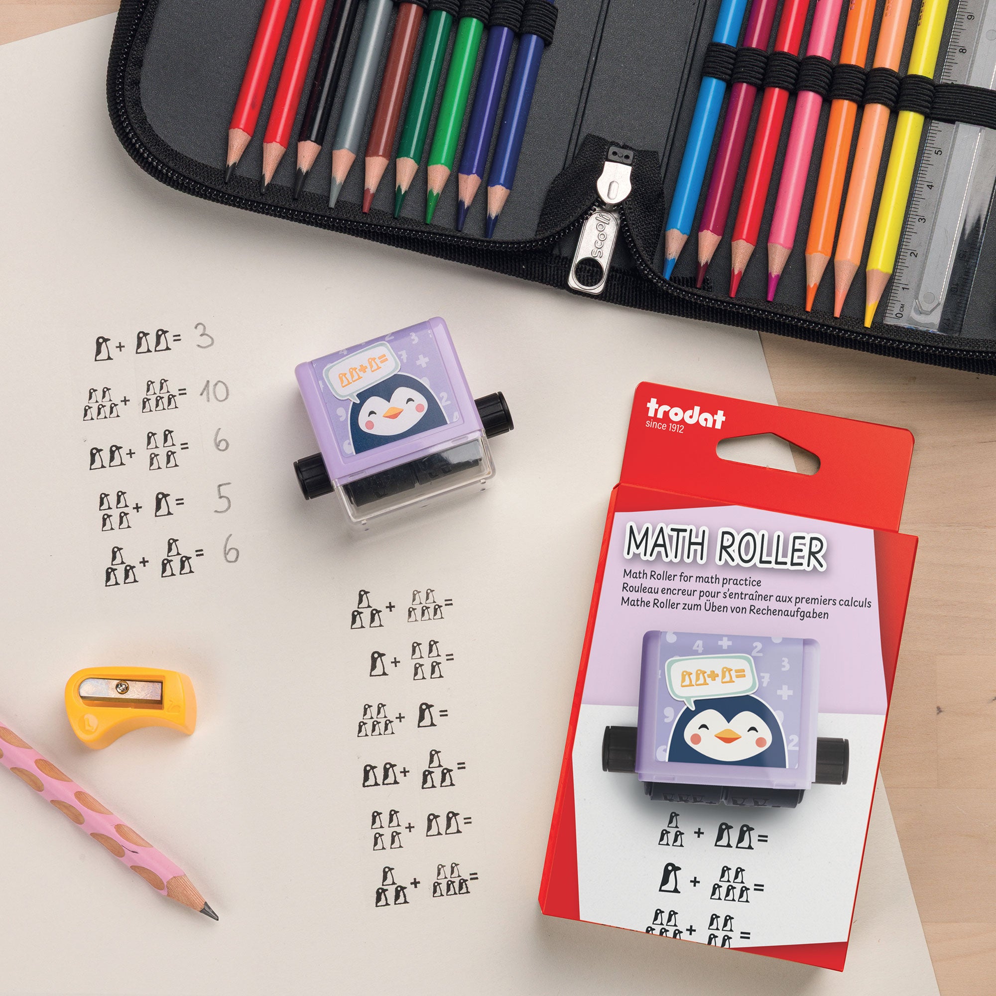 Trodat Little Dots Rechenrally™ Rouleau encreur Multiplication Calcul