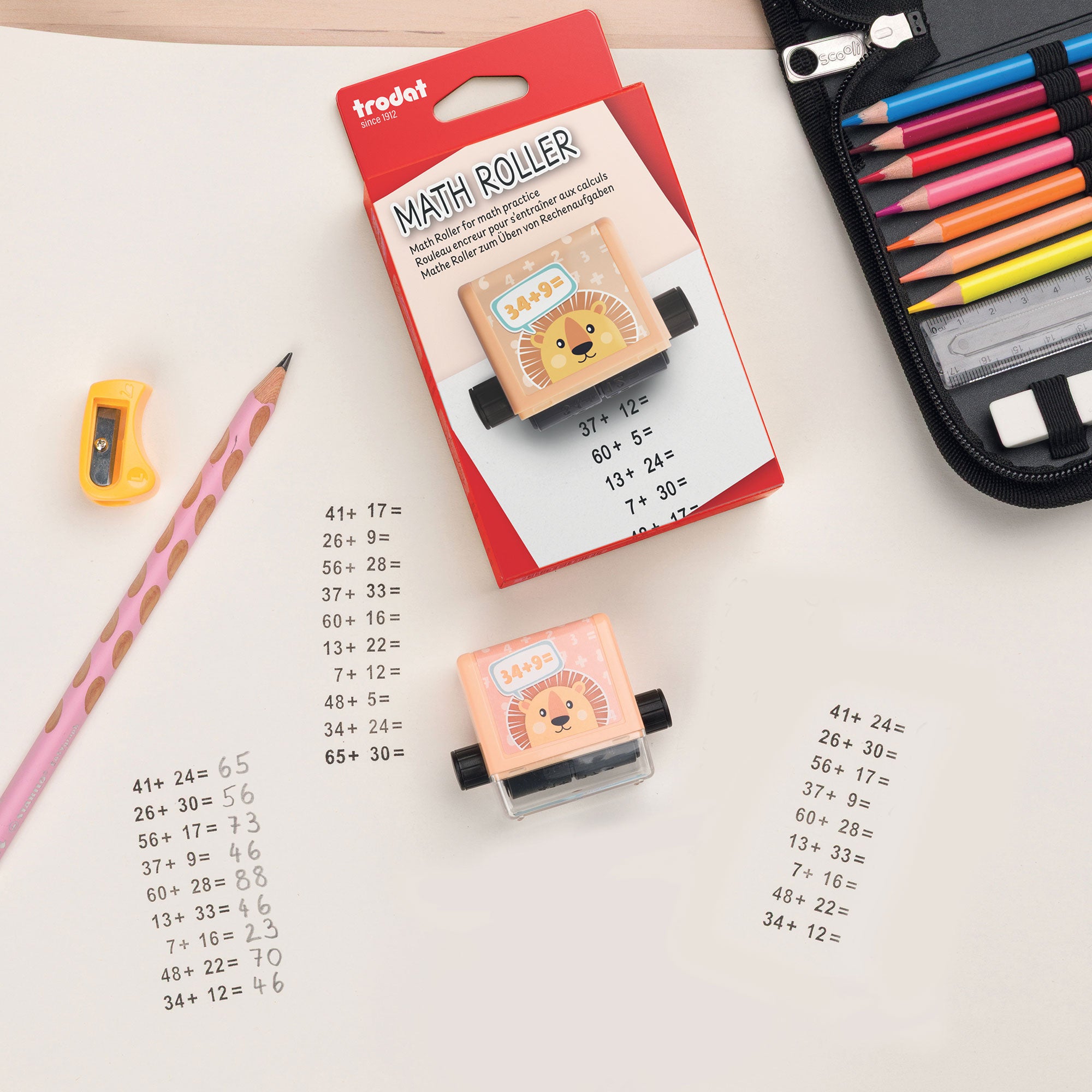 Trodat Little Dots Rechenrally™ Rouleau encreur Multiplication Calcul