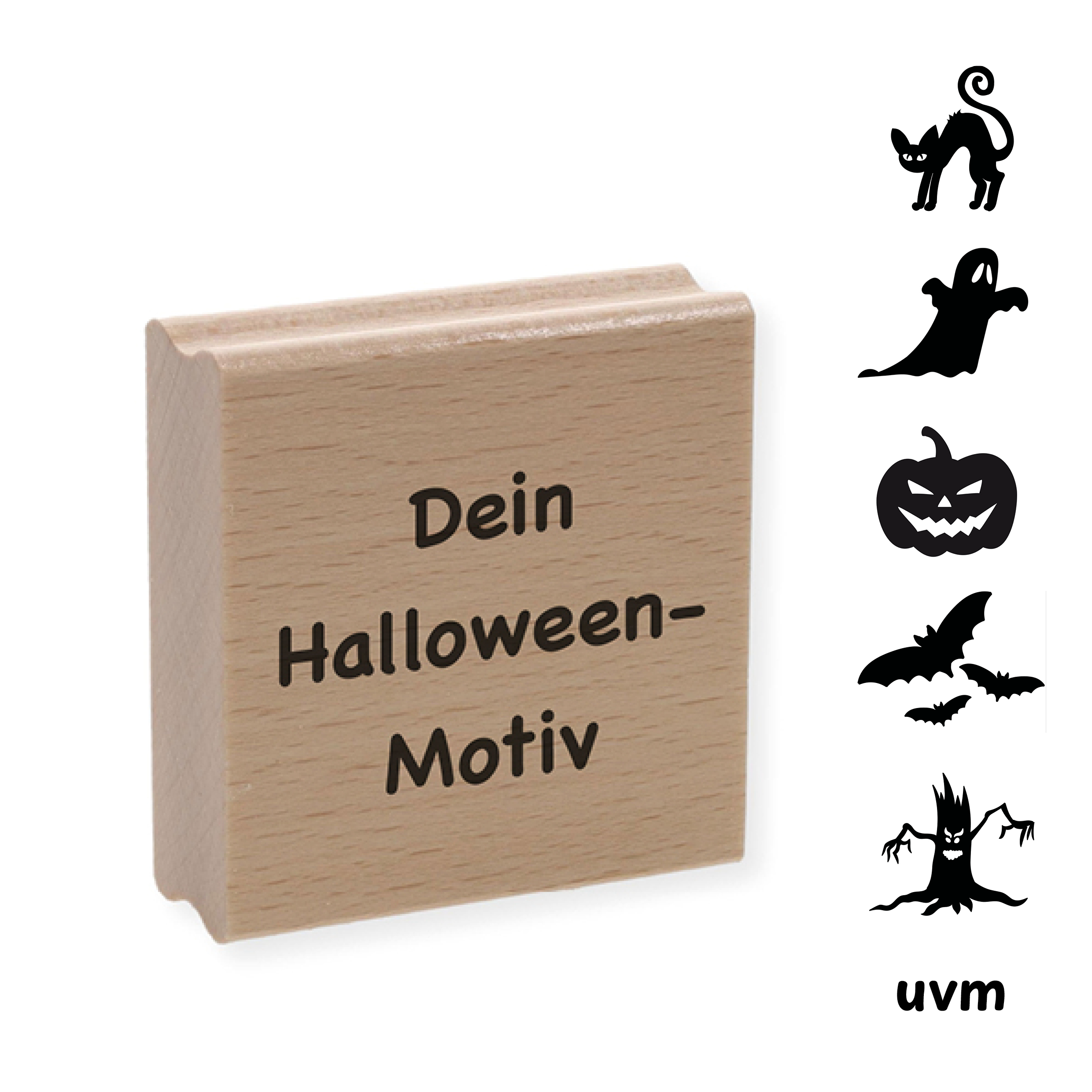 Personalisierbarer Motivstempel Halloween (60x60 mm) - kinder-druckerei.de