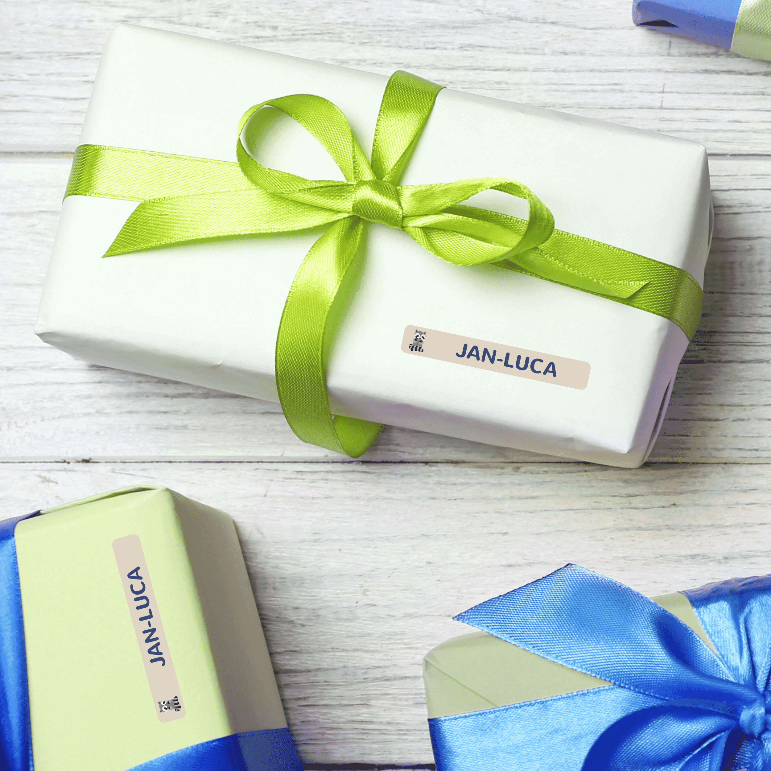 Große Namensaufkleber für Kinder Größe XL (80 Aufkleber 100x15 mm) - kinder-druckerei.de