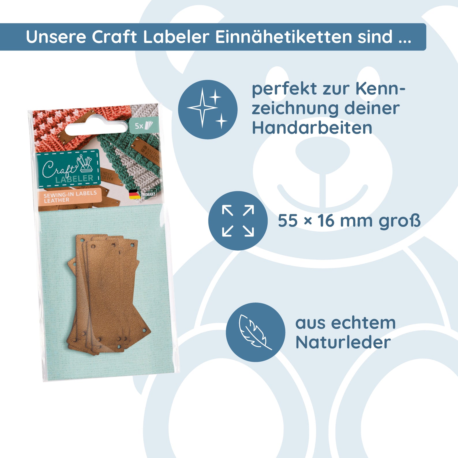 Colop Craft Labeler - Einnähetiketten Leder
