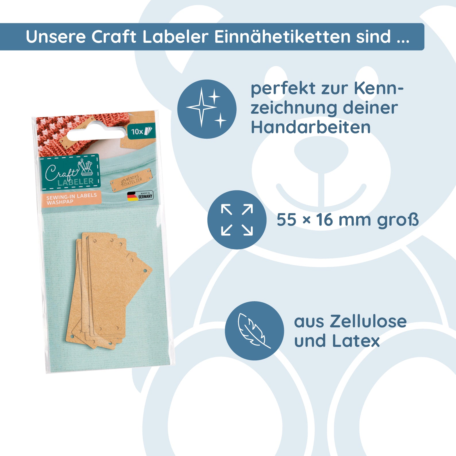 Colop Craft Labeler - Einnähetiketten Washpap - kinder-druckerei.de