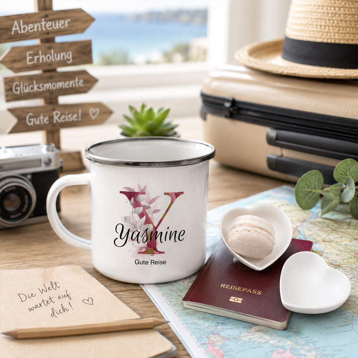 Tasse émaillée personnalisée