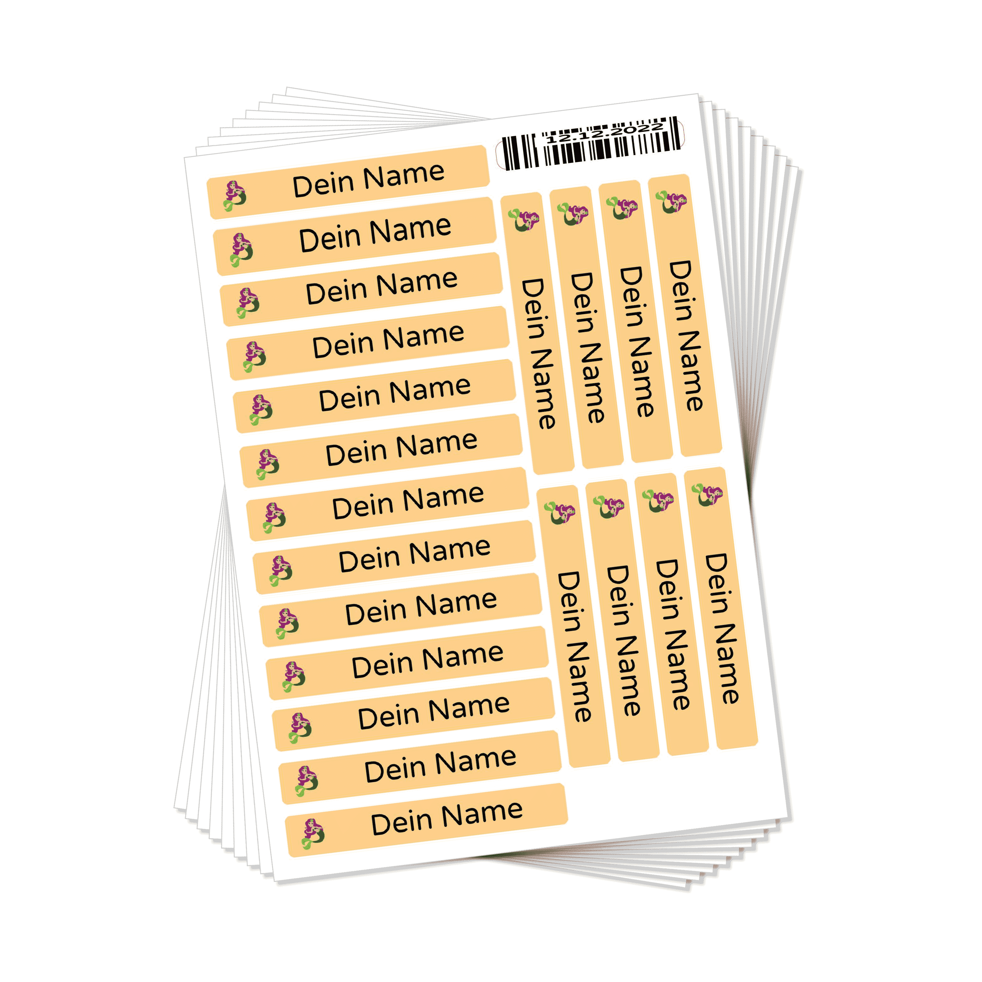 Namensaufkleber für Kinder Größe L (210 Aufkleber 60x9 mm) - kinder-druckerei.de