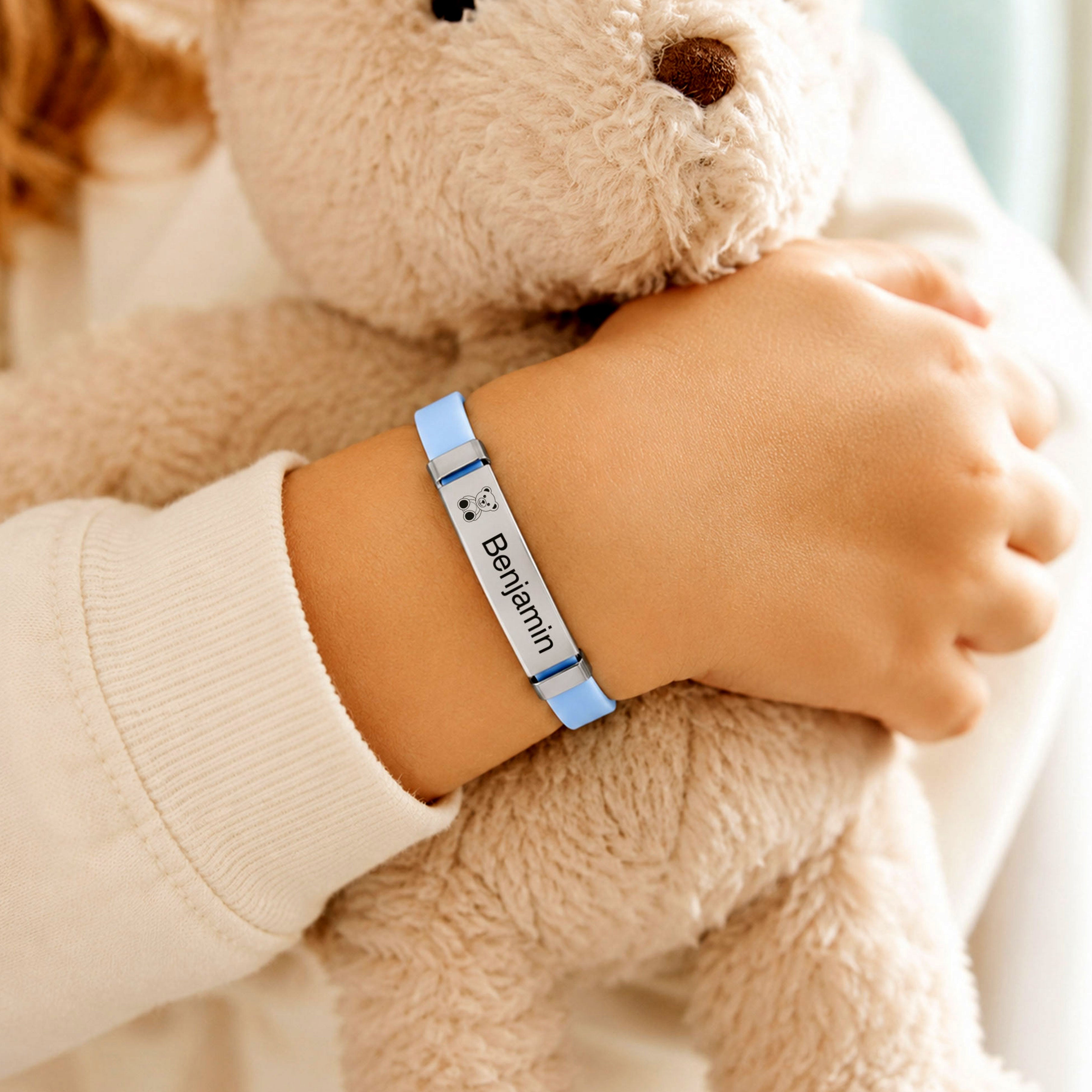 SOS-Armband für Kinder und Senioren / Kinderarmband in 4 Farben