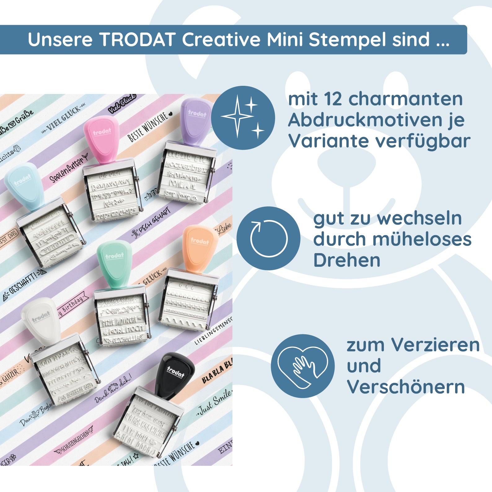 TRODAT Creative Mini Stempel - kinder-druckerei.de