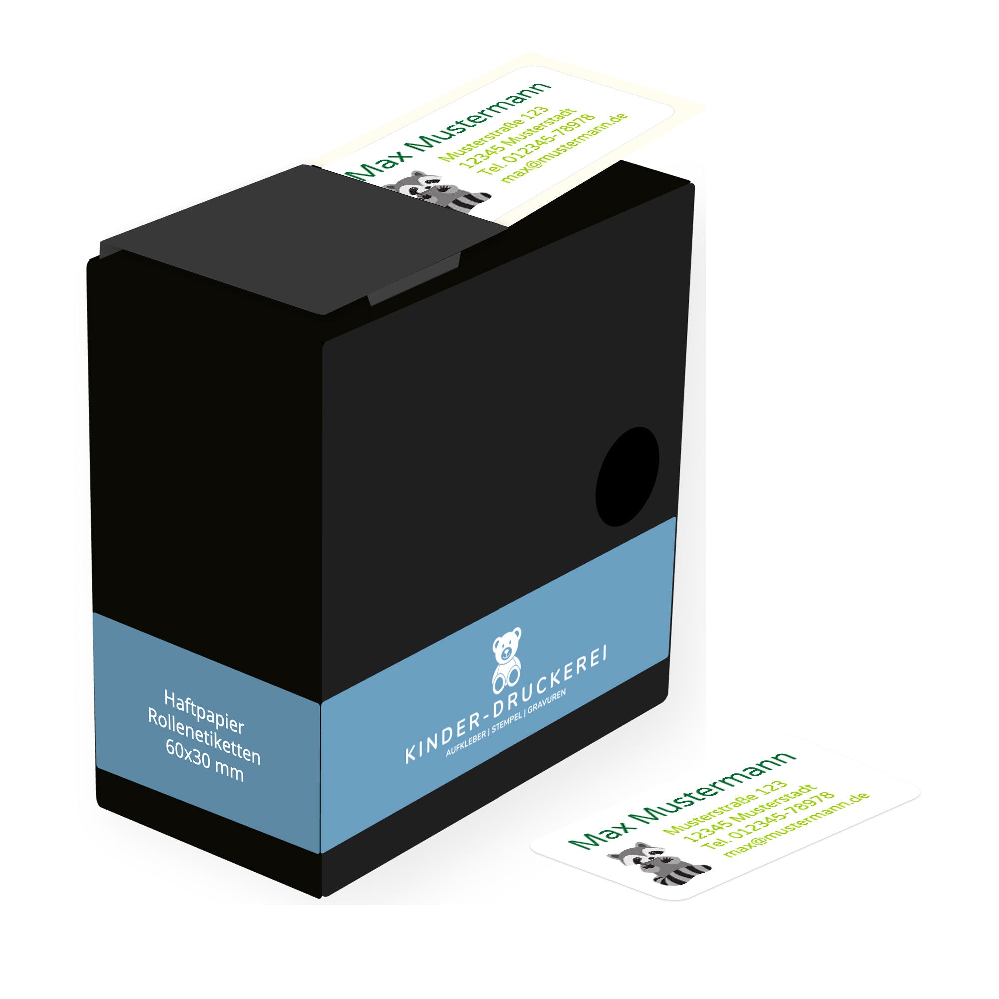 Adressaufkleber mit Kindermotiv im Spenderkarton (60x30 mm - 250 Stück) - kinder-druckerei.de