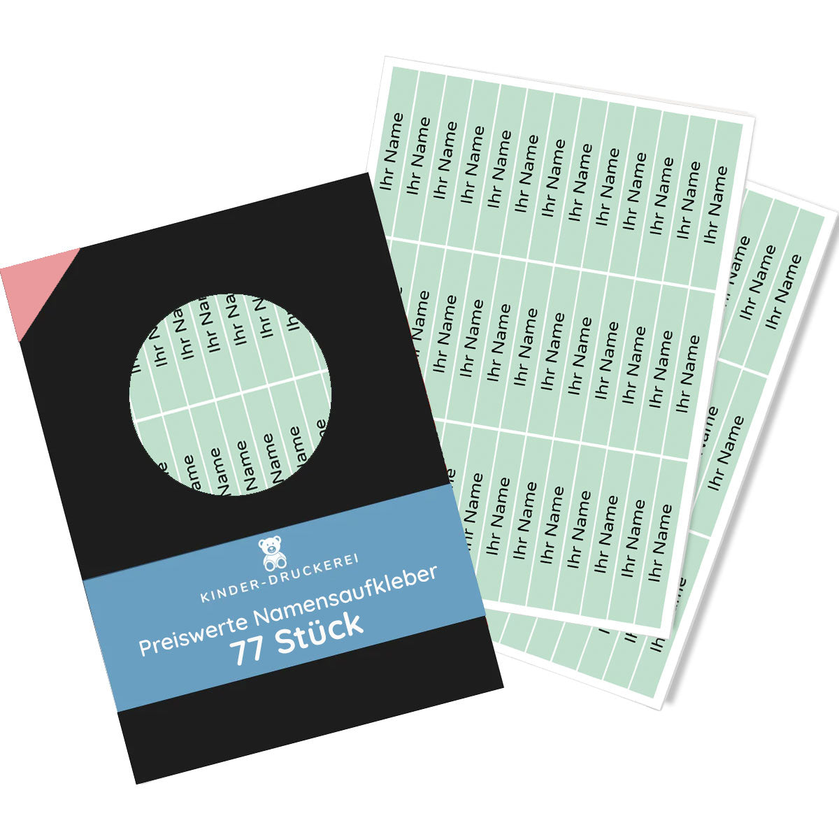 Preiswerte Namensetiketten / Namensaufkleber für Kinder (49x8 mm) - kinder-druckerei.de