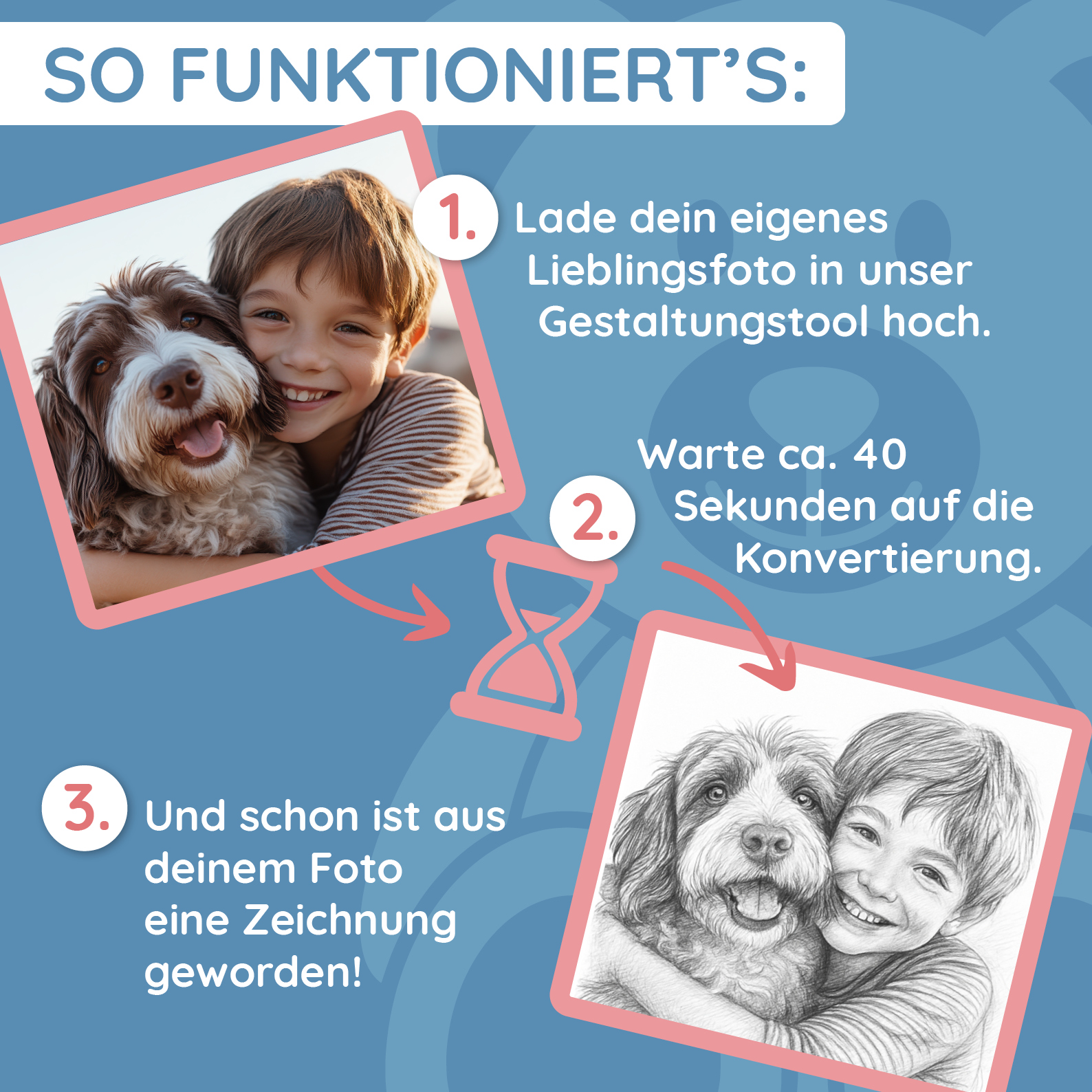 Wärmflasche mit Bleistiftzeichnung & Text - kinder-druckerei.de