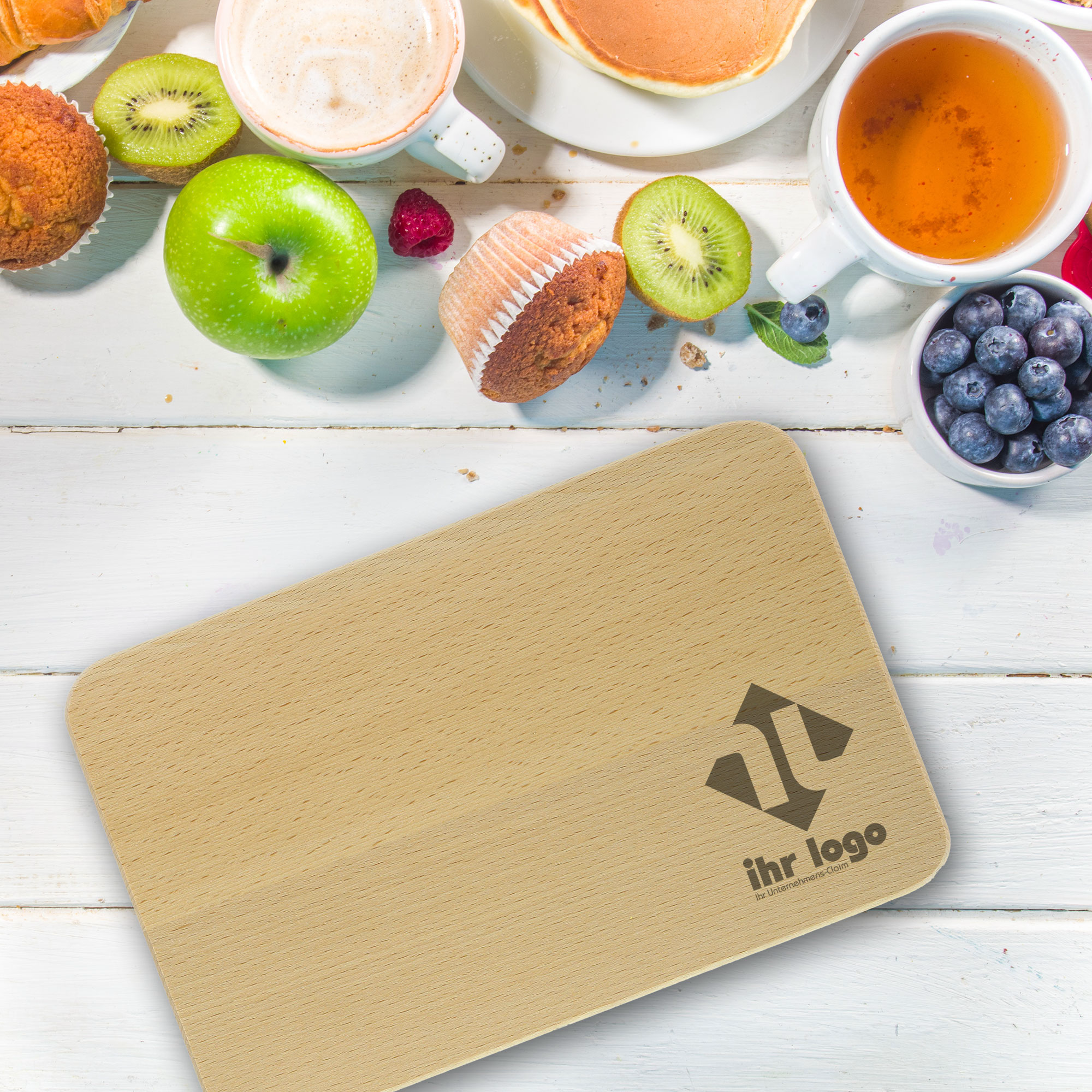 Frühstücksbrettchen mit Gravur – personalisierbar mit Text, Logo oder Foto - kinder-druckerei.de