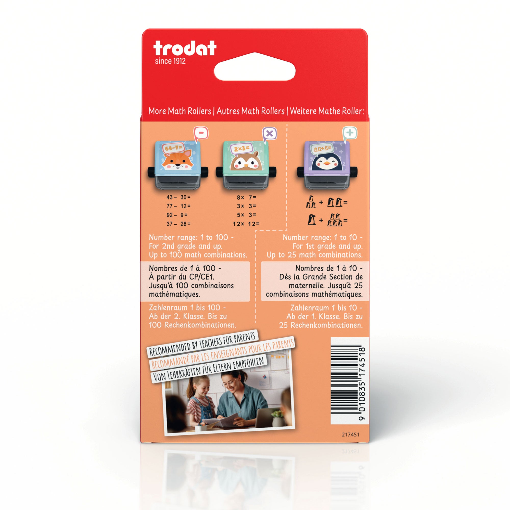Trodat Little Dots Rechenrally™ Rouleau encreur Multiplication Calcul