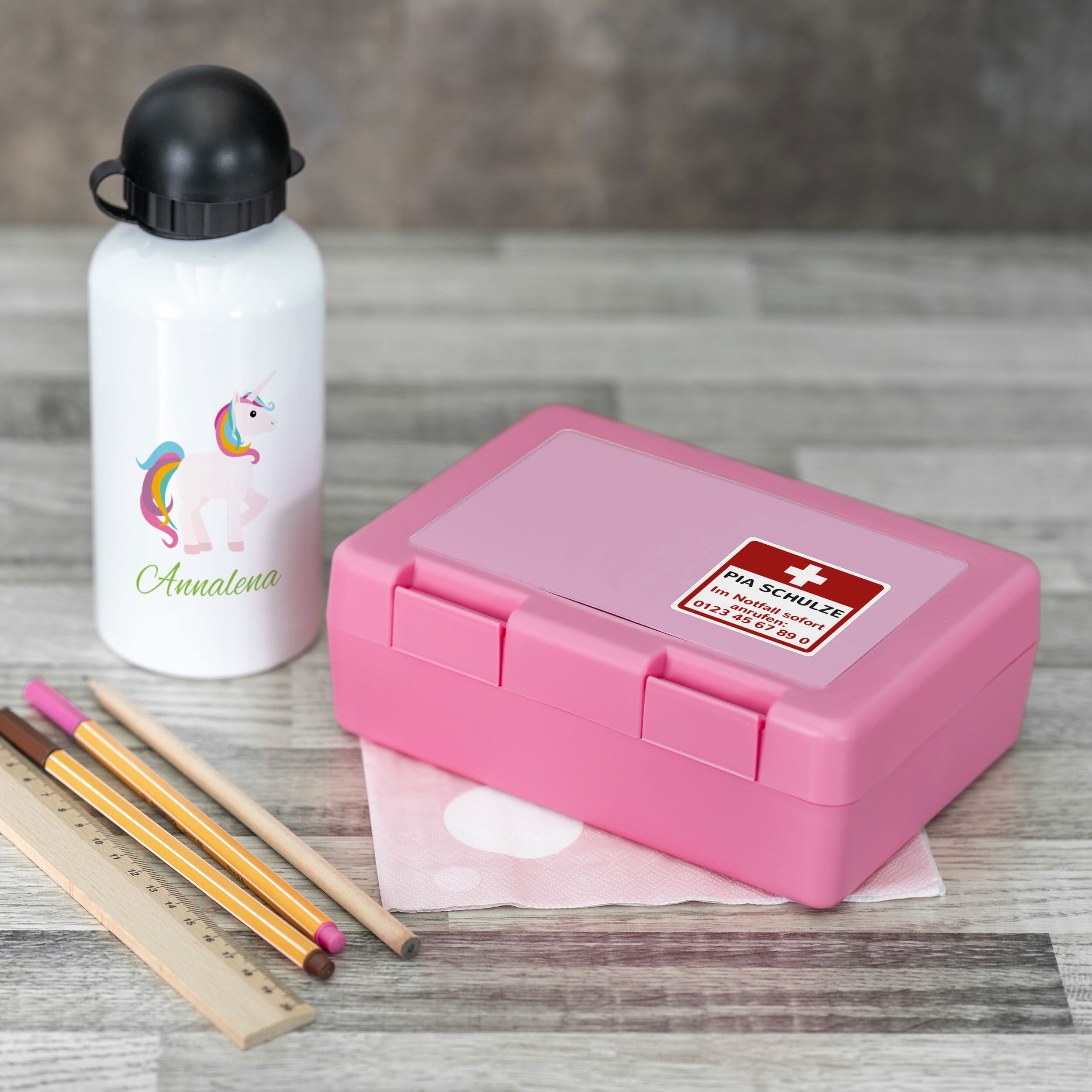 Notfallaufkleber für Kinder (60 Aufkleber - 47x47 mm) - kinder-druckerei.de