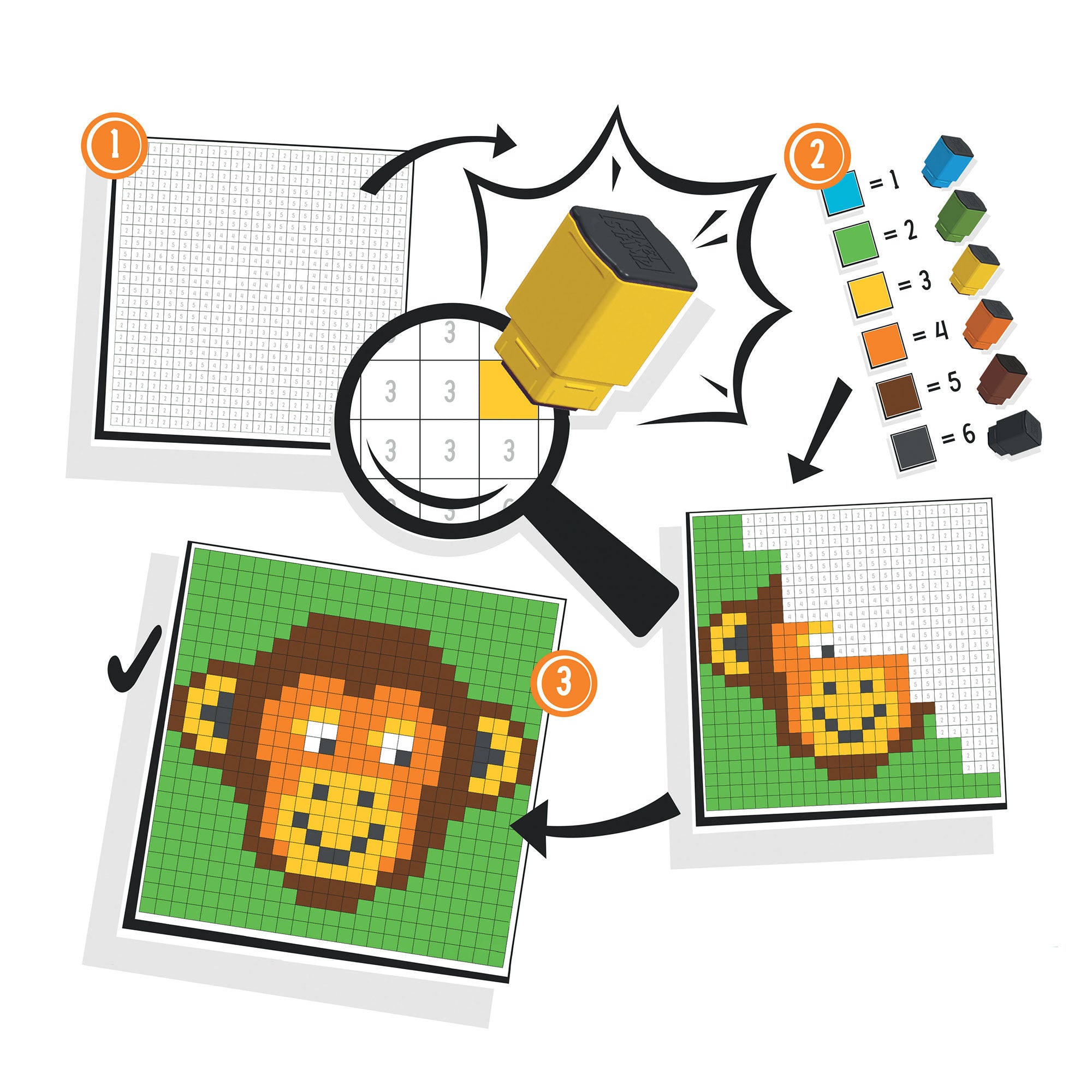Trodat Pixel Stamps Set – Tiere