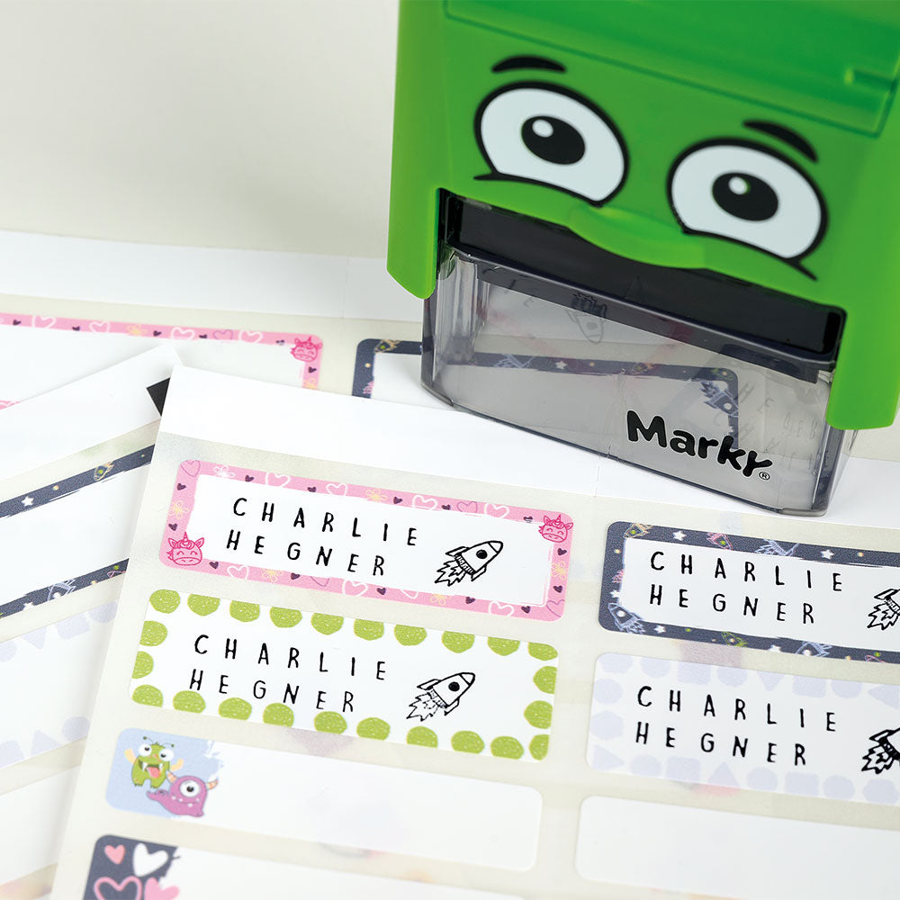Marky Spülmaschinenfeste Etiketten für Kinder (60 Stück – verschiedene Designs) - kinder-druckerei.de