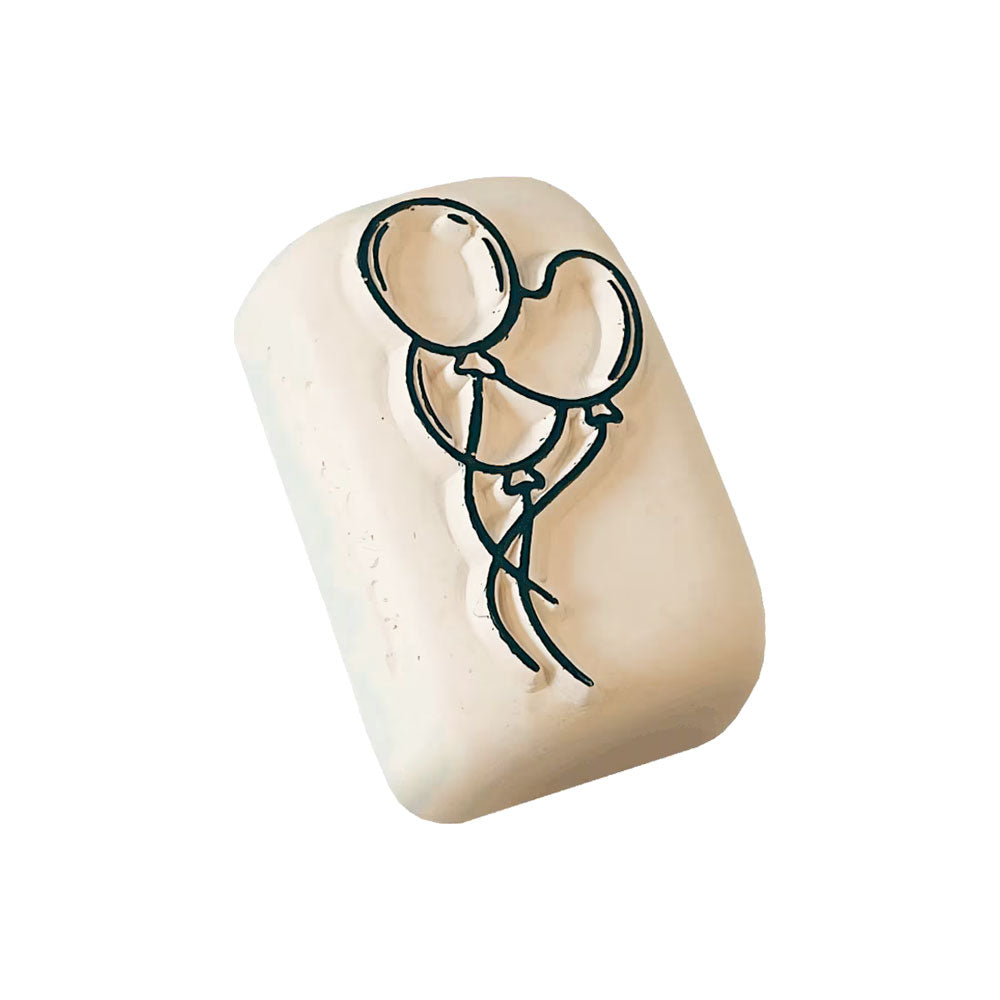 LaDot Stein - "Ballone" (2,5 x 5 cm) - Temporärer Tattoo Stempel - kinder-druckerei.de