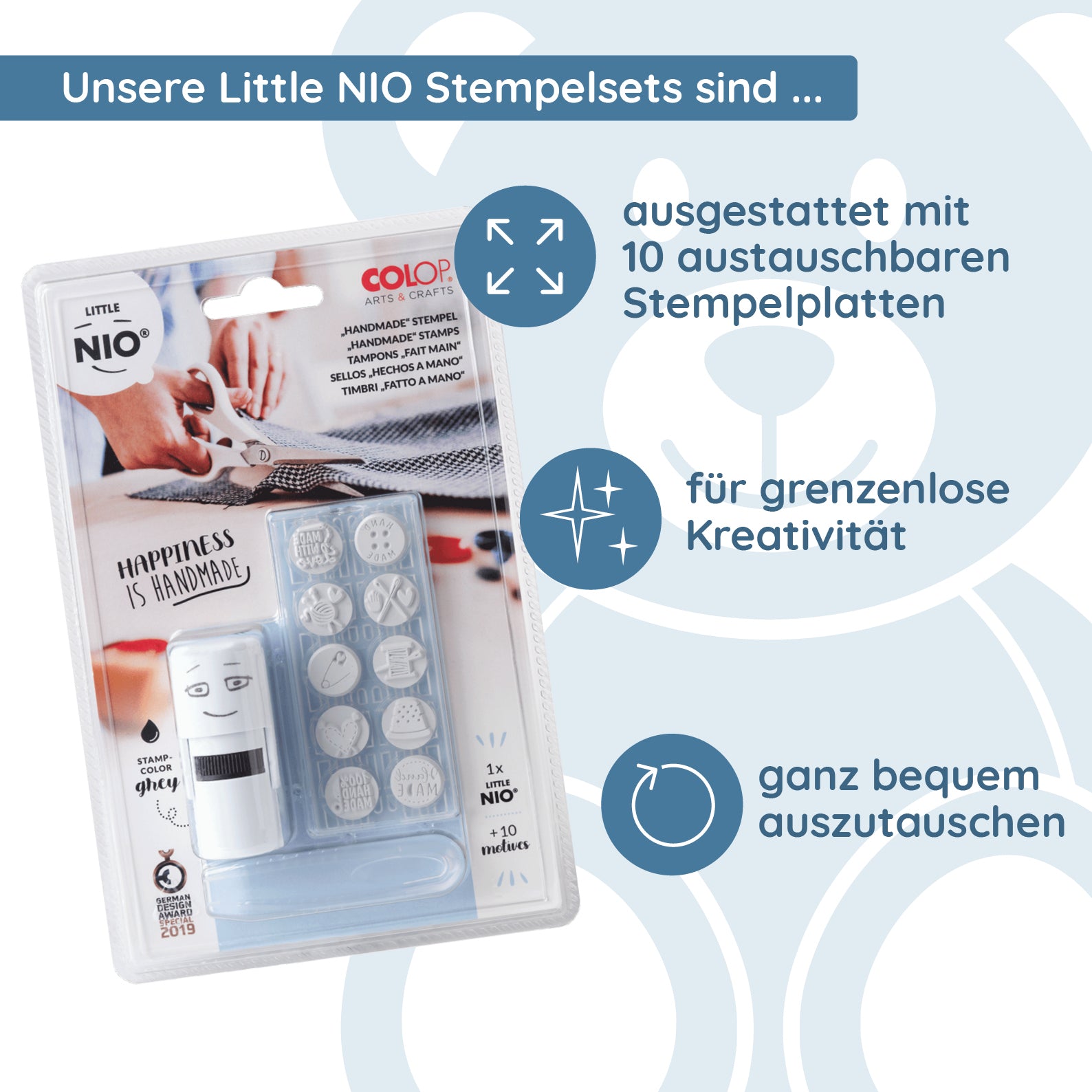 Little NIO Handmade Stempelset - kinder-druckerei.de