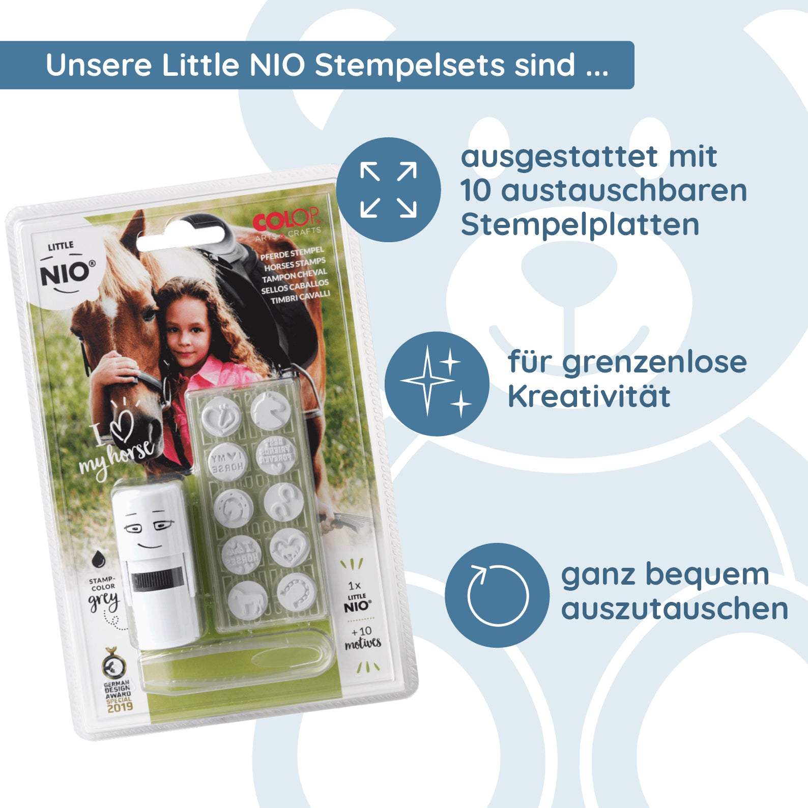 Little NIO Pferde Stempelset - kinder-druckerei.de