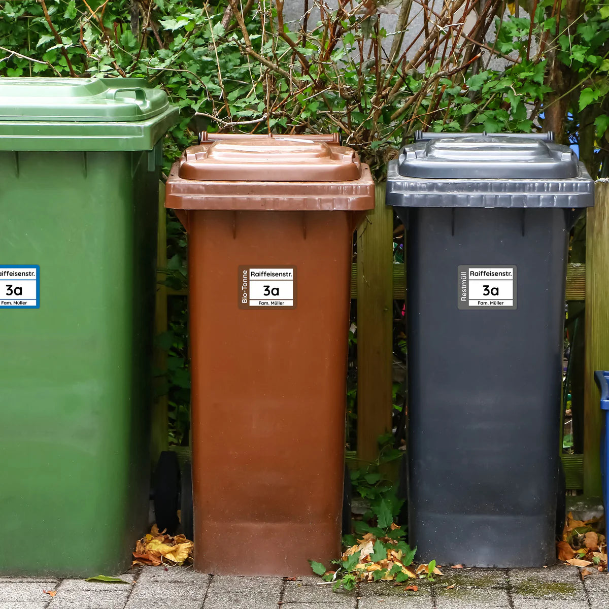 Mülltonnenaufkleber Set (4 Stück) – individuell gestaltbar, 19 x 14 cm - kinder-druckerei.de