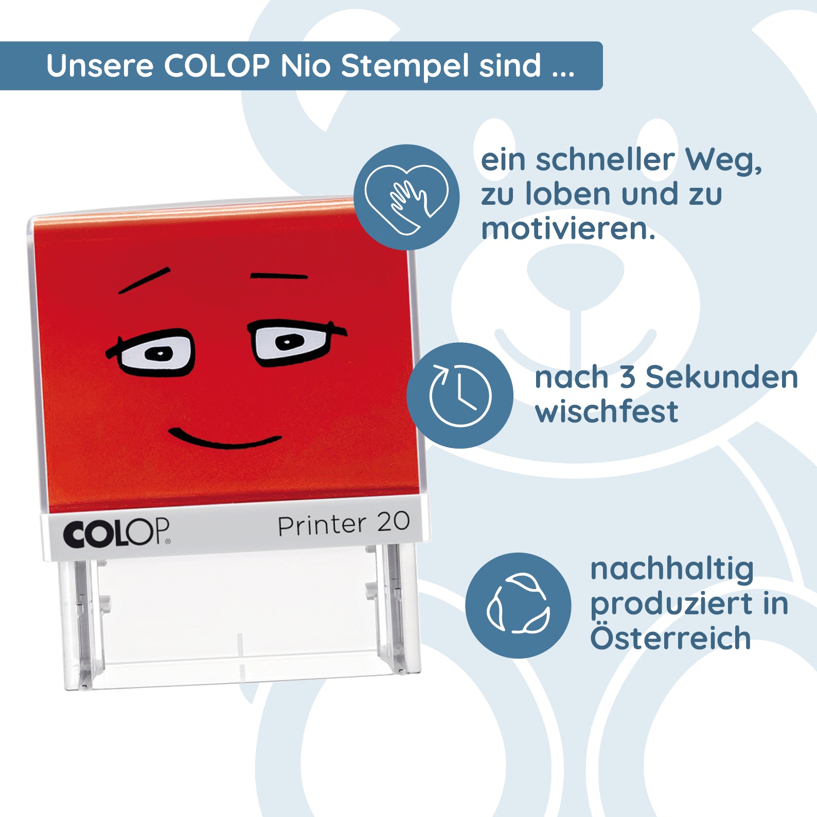 NIO School Lehrerstempel - Arbeite bitte sorgfältig - kinder-druckerei.de